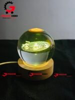 3D Crystal Ball Lamp – Galaxy (7 Color Base) - Image 3