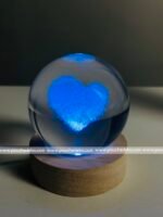 3D Crystal Ball – Cloud Love Shape (7 Color Base)