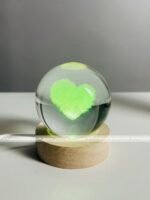 3D Crystal Ball – Cloud Love Shape (7 Color Base) - Image 2