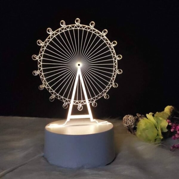 GearUP Acrylic Multicolor Night Lamp (Ferris Wheel)